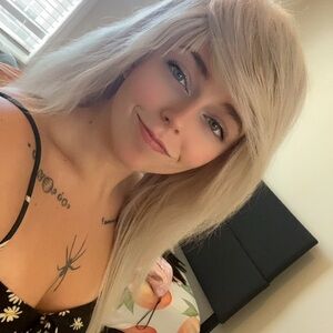 ✨ Alternative 100% Human Hair Lace Front Wig – Platinum Blonde w/ Bangs, 22in ✨